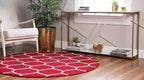 Rugs.com Lattice Frieze Collection Rug – 5' Round Red Medium Rug Perfect - Image 3