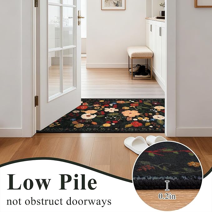 U'Artlines Indoor Door Mat Entrance Rug 2'x3'Soft Non Slip Machine Washable - Image 3