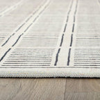 Rugshop Bohemian Stripe Lines Washable Non Slip Area Rug 5' x 7' Ivory - Image 7