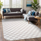 Beverly Rug Modern Geometric Area Rug 5x7 Low-High Pile Durable Soft Abstract - Image 5