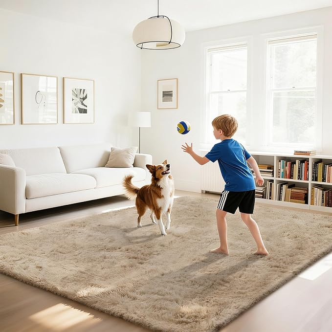 Fluffy Rug Shaggy Area Rug, Large Shag Area Rugs - Image 5
