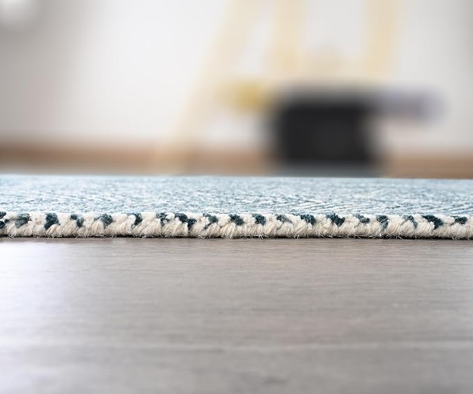 Modern Herringbone Chevron Collection Handcrafted Wool Area Rug - Image 8