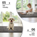 Bathroom Rugs 24x48 Non Slip Dark Grey Fluffy Bath Mat - Image 7