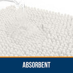 OLANLY Bathroom Rugs 30x20, Extra Soft Absorbent Chenille Bath Rugs, Rubber - Image 4