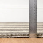 Dash & Albert Silas Stripe Grey Hand Micro Hooked Wool Rug, 5 X 8 Feet - Image 4