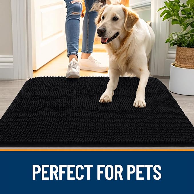 OLANLY Dog Door Mat for Muddy Paws 44x32, Absorbs Moisture and Dirt, Absorbent - Image 6