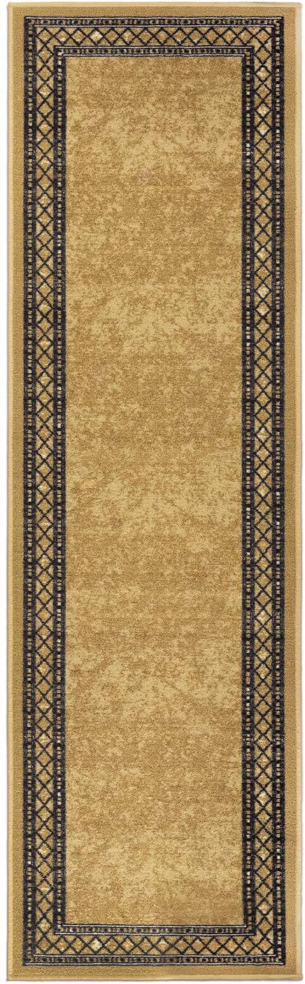 Antep Rugs Alfombras Modern Bordered 2x10 Non-Skid Low Profile Pile Rubber - Image 3