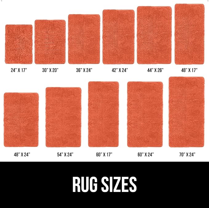 GORILLA GRIP Bath Rug Mat 36x24, Thick Soft Absorbent Chenille, Quick Dry - Image 6