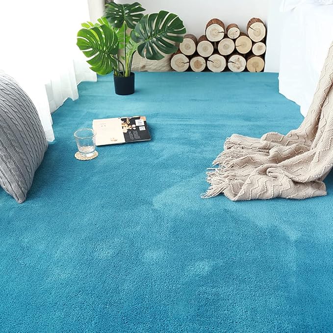 Soft Cashmere Area Rug Luxury Bedside Carpet Bedroom Living Room Mats Solid by LIKETN