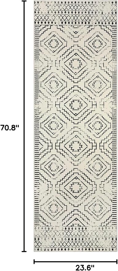 Wonnitar Moroccan Washable 2x6 Runner Rug - Image 2