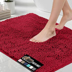 GORILLA GRIP Bath Rug Mat 60x24, Thick Soft Absorbent Chenille, Quick Dry by GorillaGrip