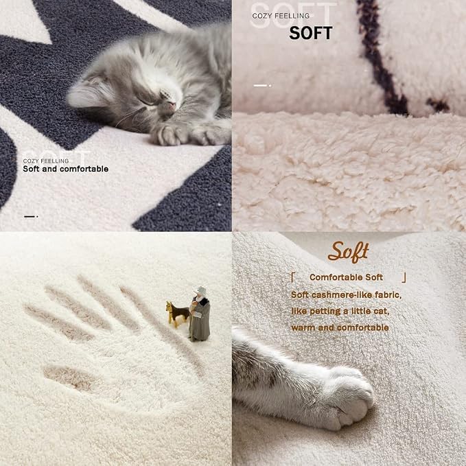 Soft Cashmere Area Rug Luxury Bedside Carpet Bedroom Living Room Mats Solid - Image 6