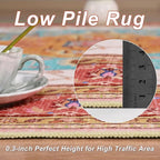 2x3 Orange Pink Small Area Rug for Entryway, Soft Washable Rugs - Image 7