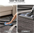 Rugshop Wavy Circles Design Square Rug, Non-Shedding Carpet - Image 6