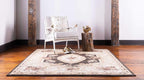 Unique Loom Versailles Collection Traditional Classic Floral Motif Area Rug - Image 3