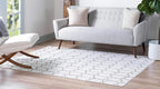 Rugs.com Lattice Trellis Collection Rug – 7' x 10' White Low-Pile Rug Perfect - Image 3