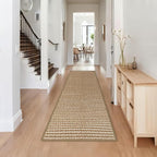 Braided Hallway Runner Rug, Super Absorbent Kitchen Mats by winolive