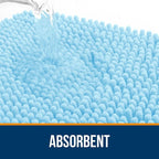 OLANLY Bathroom Rugs 47x20, Extra Soft Absorbent Chenille Bath Rugs, Rubber - Image 4