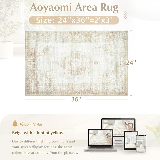 Area Rug 2x3 Entryway Rugs - Image 2