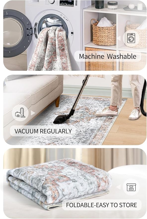 COMSLE Boho Runner Rug, 2x6 Washable Area Rugs - Image 3