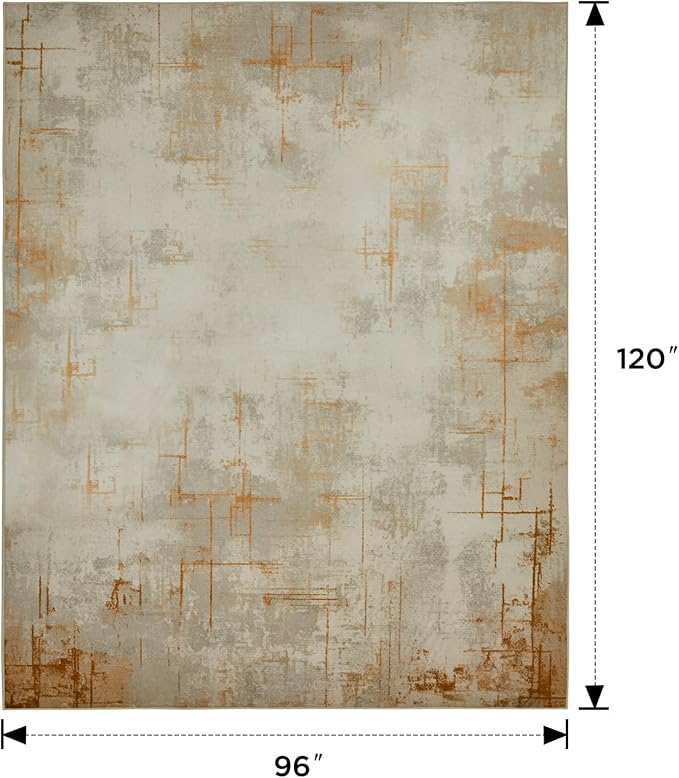 Joydeco 8x10 Area Rugs for Living Room, Washable Modern Abstract Non Slip Soft - Image 2