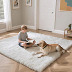 Fluffy Rug Shaggy Area Rug, Small Bedside Rug, Soft Fluffy Shaggy Entryway - Image 4