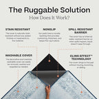 RUGGABLE Washable Vintage Area Rug – Kamran Hazel 8x10, Stain-Resistant - Image 8