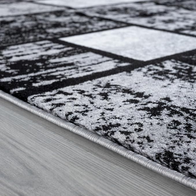 LUXE WEAVERS Modern Geometric Squares 10007 Gray 5x7 Area Rug - Image 4