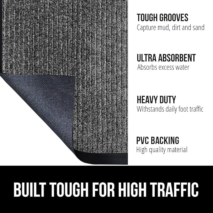 GORILLA GRIP Waterproof Traffic Guard Door Mat, Heavy Duty Entryway Mats - Image 2