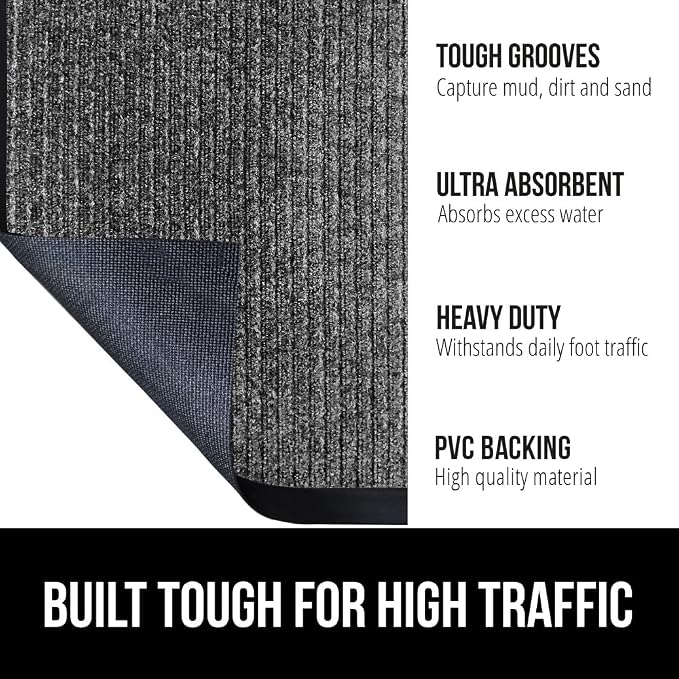 GORILLA GRIP Waterproof Traffic Guard Door Mat, Heavy Duty Entryway Mats - Image 2
