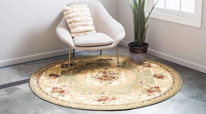 Unique Loom Versailles Collection Traditional Classic Floral Motif Area Rug - Image 3