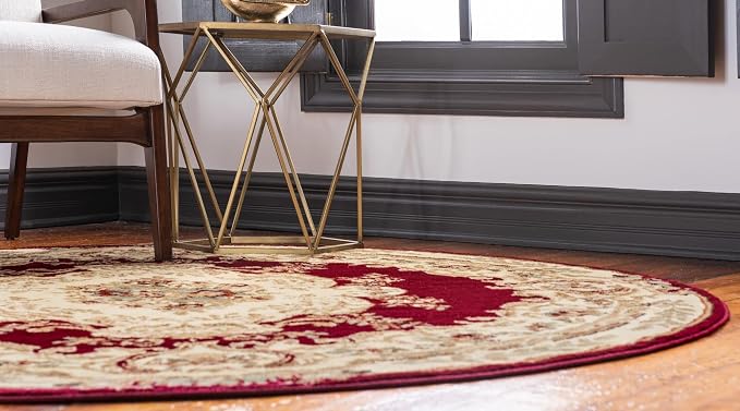 Rugs.com Chateau Collection Rug – 13' Round Red Medium Rug Perfect - Image 4