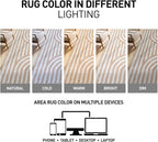 Rugshop Abstract Arch Shag Area Rug Beige 2' x 3' Ideal - Image 6