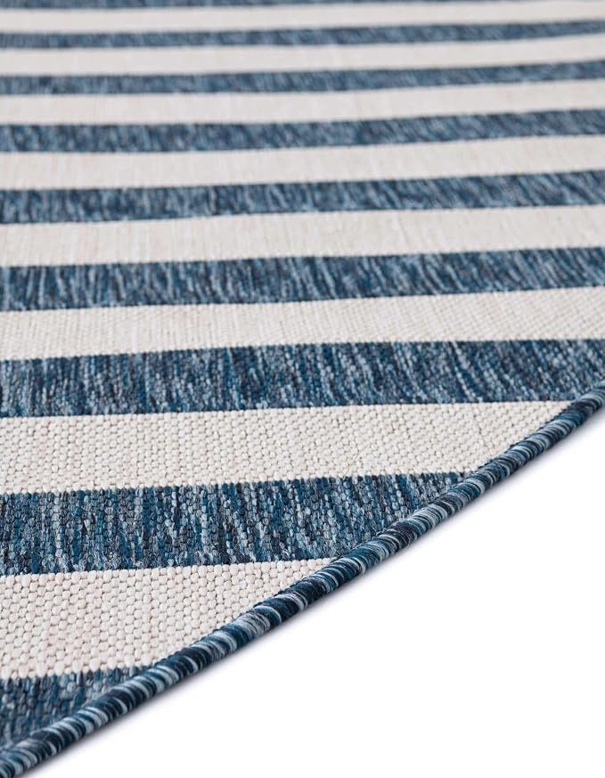 Unique Loom Outdoor Striped Collection Area Rug - Image 5