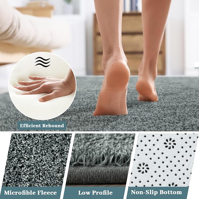 HQAYW 4x6 Area Rugs for Living Room Bedroom, Modern Thickened Memory Foam Soft - Image 7