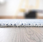Hand-Tufted 100% Wool Pile Area Rug – Geometric Textured Grid Check Pattern – - Image 6