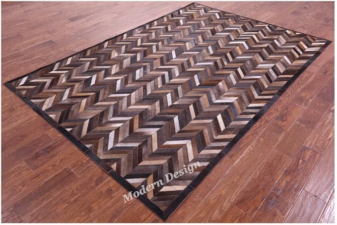 Modern Design Premium Cowhide Leather Carpet - Image 2