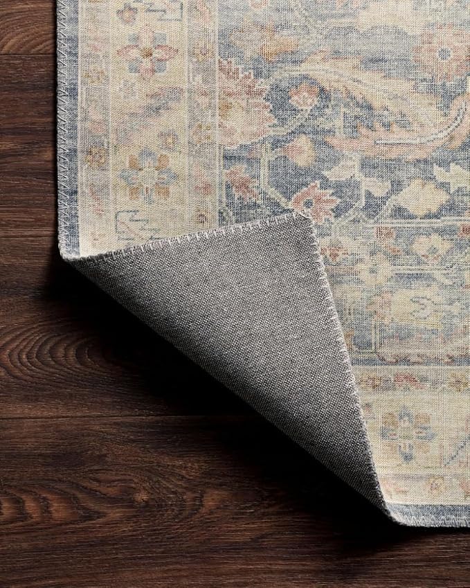 Loloi Hathaway Collection HTH-02 Denim/Multi 2'-6" x 7'-6", .25" Thick Runner - Image 10