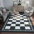 Vasofe Checkered Jute 5x7 Area Rugs, Washable Outdoor Patio Rug by VasofeSoftFluffyRugs