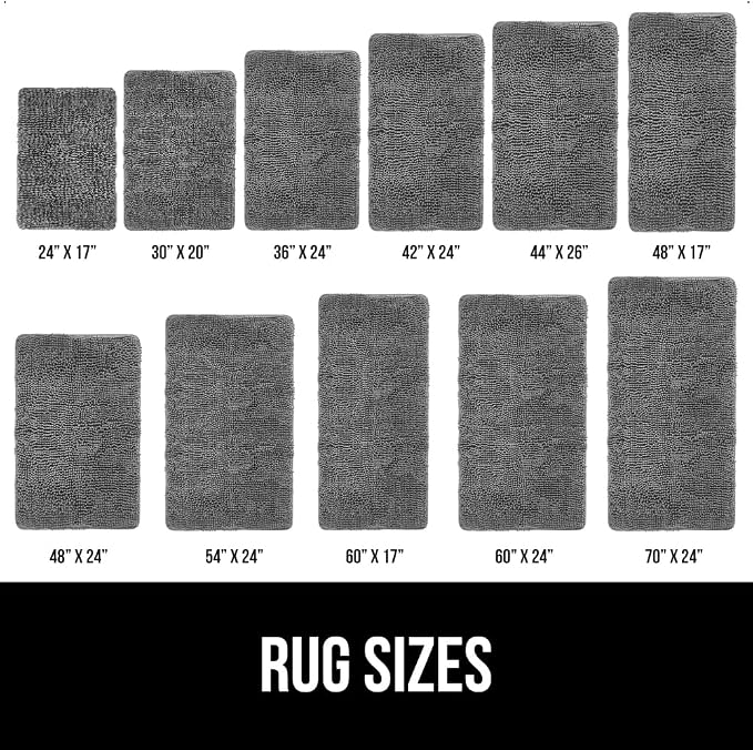 GORILLA GRIP Bath Rug Mat 36x24, Thick Soft Absorbent Chenille, Quick Dry - Image 6