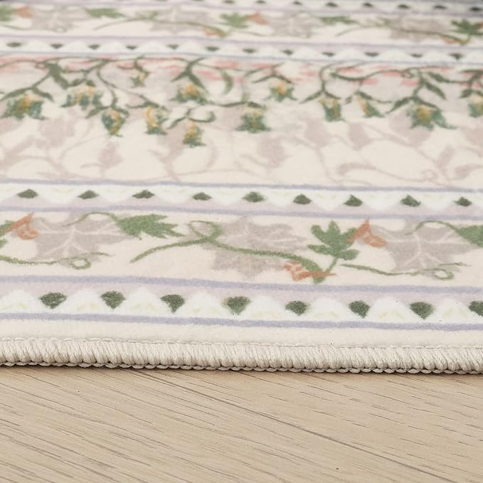Rugcomf Area Rugs 8x10 Clearance Impressionist-Style Vintage Washable Area Rug - Image 6
