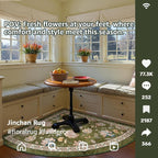 jinchan Elora Floral Corner Rug - Image 3