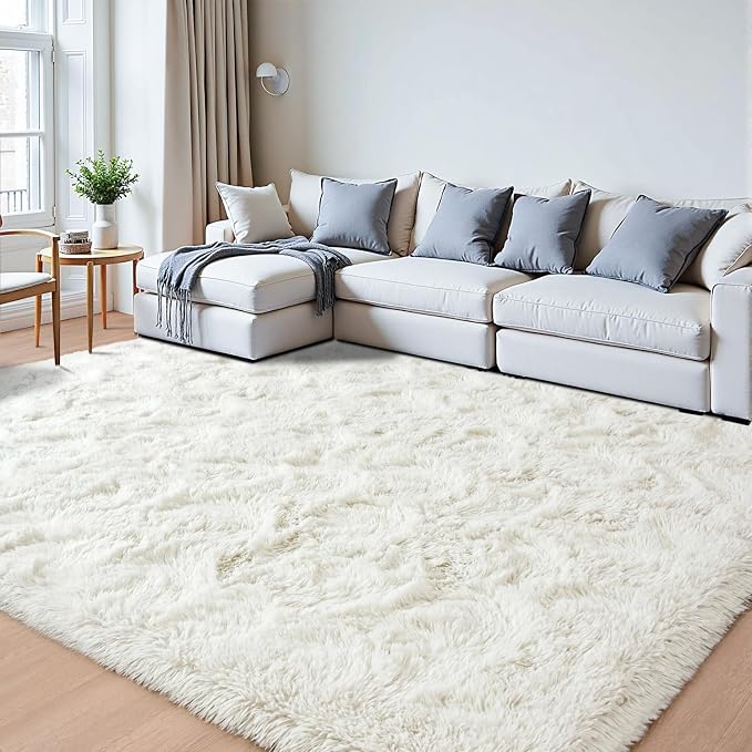 Beglad Fluffy Area Rugs 4x6 Feet, Modern Minimalist Style Shag Rugs, Non-Slip - Image 9