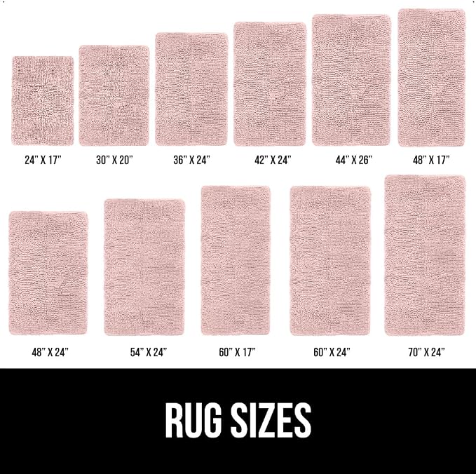 GORILLA GRIP Bath Rug Mat 44x26, Soft Absorbent Chenille, Quick Dry Microfiber - Image 6
