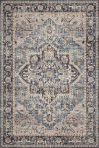 Loloi Hathaway Collection HTH-01 Navy/Multi 2'-6" x 7'-6", .25" Thick Runner Rug - Image 3