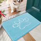 OLANLY Dog Door Mat for Muddy Paws 24x16, Paw Print Design, Absorbs Moisture by OLANLY