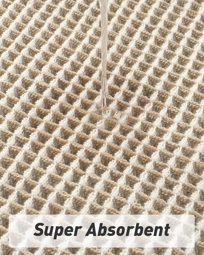 AMOAMI Upgraded Waffle Bath Mat, Super Absorbent Non Slip Bath Mats - Image 3