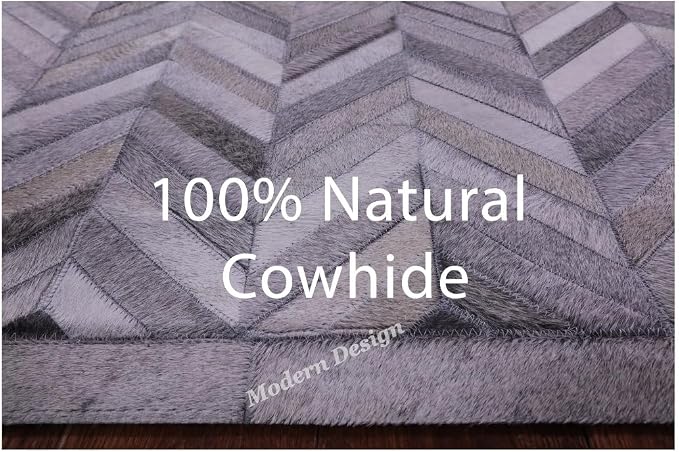 Modern Design Premium Cowhide Leather Carpet - Image 6