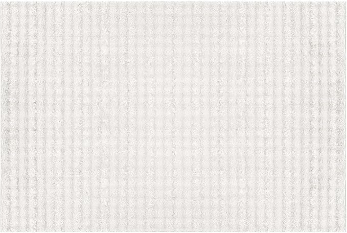 CAMILSON Modern White Non Slip Door Mat Rug 2x3 Ultra Soft High Pile Entryway - Image 2