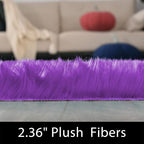 Latepis Purple Sheepskin Large 5x7 Area Rugs - Image 3